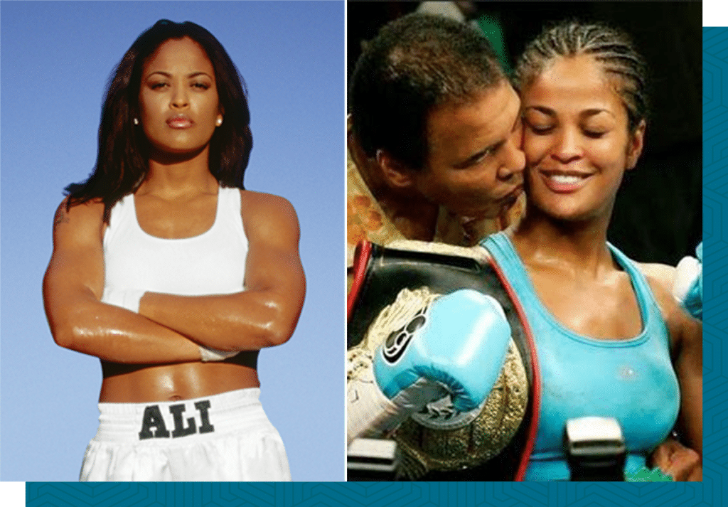 Laila Ali Boxing with Muhammad Ali
