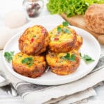 Frittata Egg Muffins on a white plate