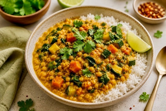 Golden Glow Lentil Coconut Curry